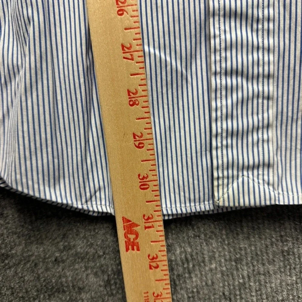 Polo Ralph Lauren Andrew Classic Fit Striped Shirt Mens 16.5 32/33 Blue White